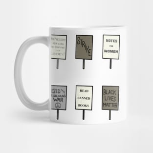 A Century of Protest Signs Mug